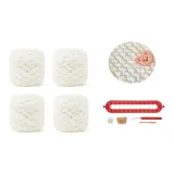 Сливочный медведь DIY Ручной шарф с тканью вязаной, волшебный инструмент