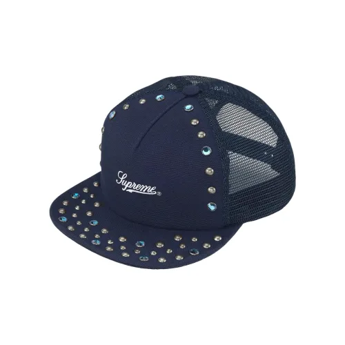 Supreme 100% хлопковый холст Кепки Унисекс Морской синий Красный Черный