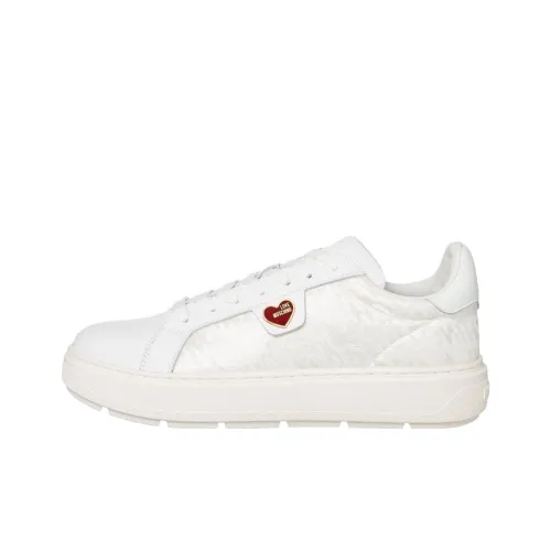 LOVE MOSCHINO Устойчивые к истиранию низкие кроссовки для скейтбординга женские белые