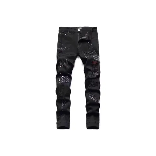 GOYN Мужские черные джинсы