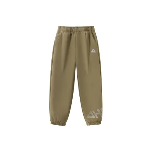 PEAK [Флис Lined] Хаки PK Серый Этикетка Силикон K+PK Наклонный Серый Нижний Левый K Детские софтшелл-брюки