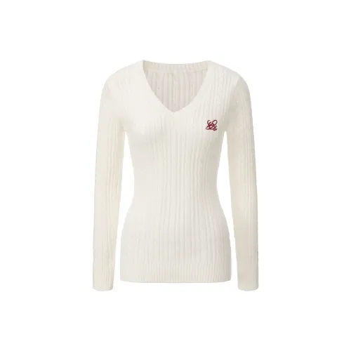 1ESS LA MODE TWISTED Fried Dough V-образный свитер женский