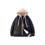 Темно-синий, синий, с капюшоном