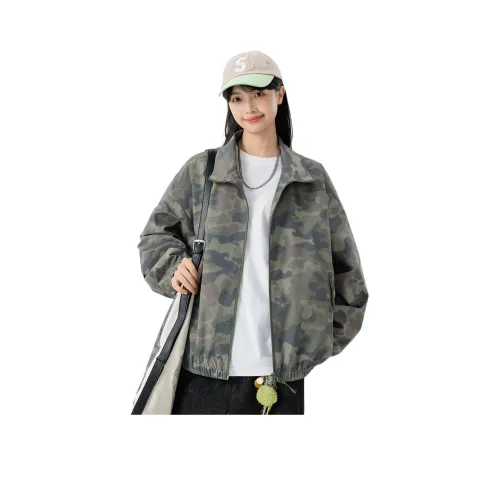 TUOFEI Зеленый камуфляж унисекс куртки