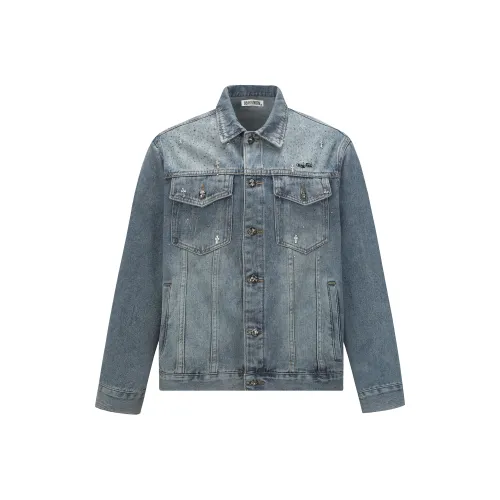 BEAR UNION Синий С подарками Съемная застежка-булавка Унисекс Джинсовые куртки