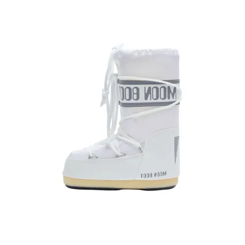 MOON BOOT Высокие детские ботинки белые детские