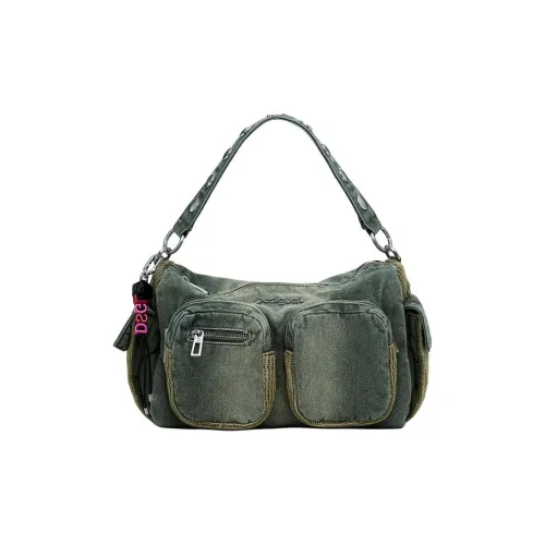 Desigual Сумка из ткани среднего размера женская вымытый синий