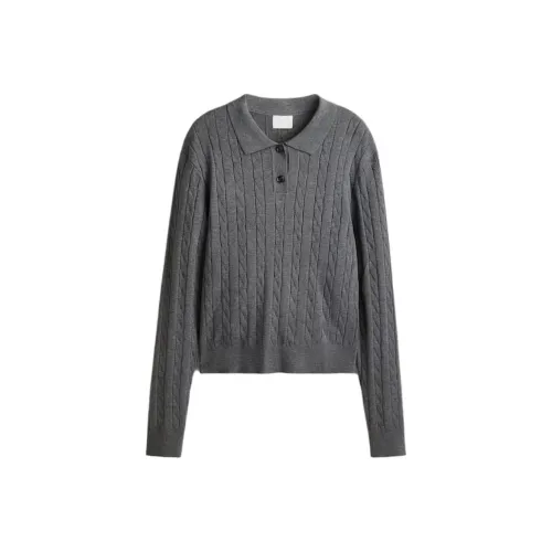 H M Серый Смешанный Цвет Женская Поло