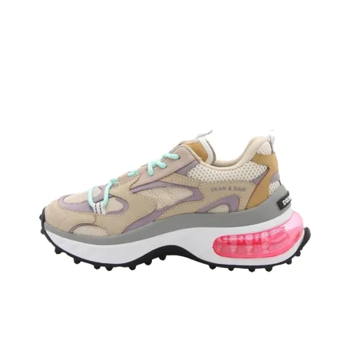 DSQUARED 2 Низкий топ Повседневная обувь Женская Бежевая