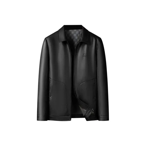 BAISHENGHU Кожа Куртка Мужская