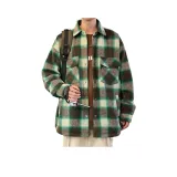 Зеленый клетчатый [Ветрозащитный, Износостойкий, Качество улучшенное]