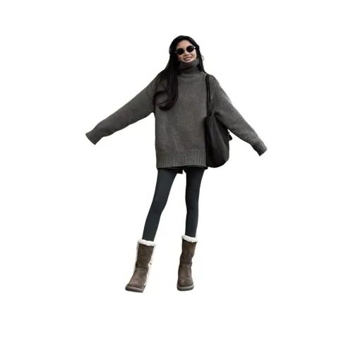 HAPG Серый Свитер Женские Трикотаж