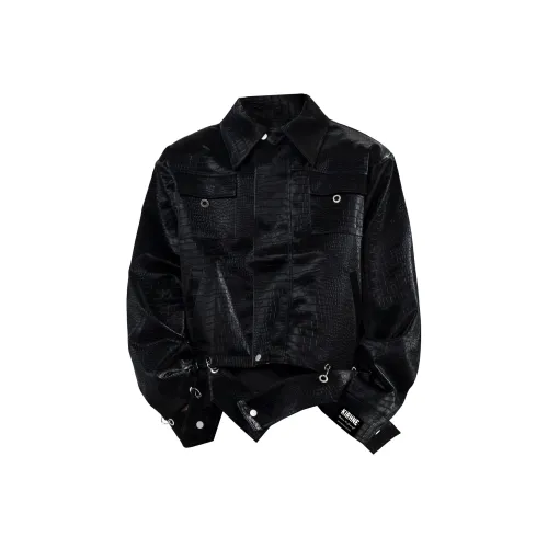 KIRHNE Черный Унисекс Кожаные куртки