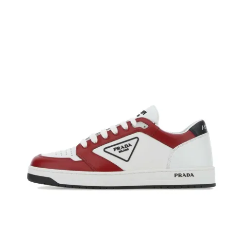 PRADA Низкий Топ Стильный Скейтбординг Мужской Белый Красный