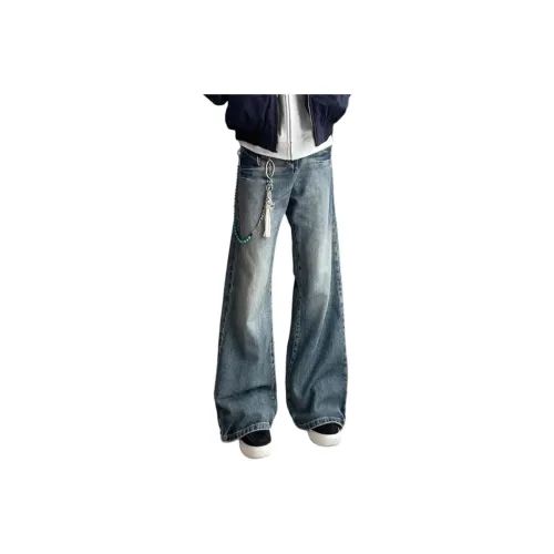 DEMAVIE Винтажные синие унисекс джинсы