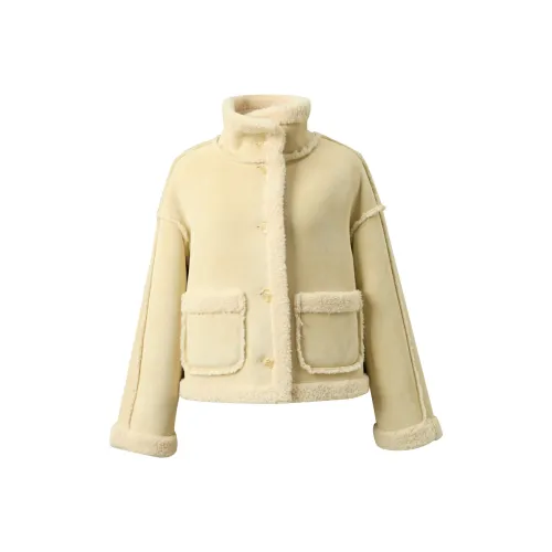 3COLOUR Светло-желтый Женские меховые изделия