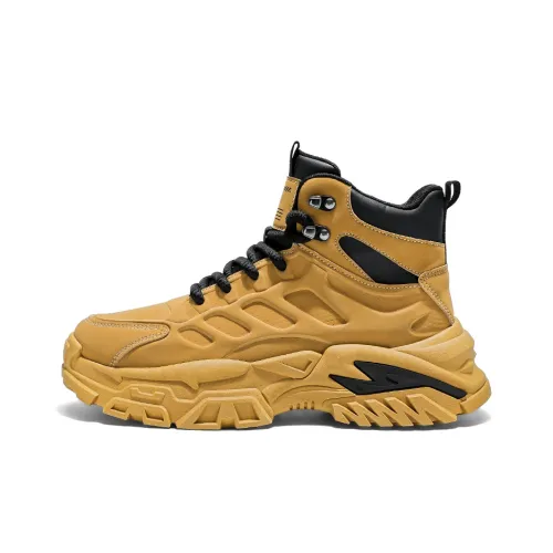 MIIOW Амортизация Покрытие Устойчивость к истиранию Противоскользящий Высокий Топ Толстая подошва Кроссовки Мужские