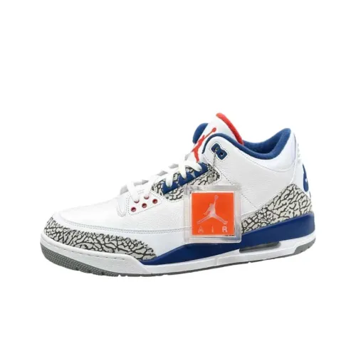 Jordan Air Jordan 3 Винтажные Баскетбольные Кроссовки Унисекс Белый
