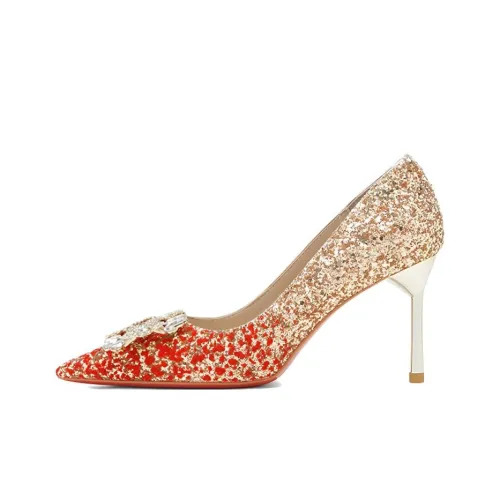 Lan Miao Узкий каблук Высокие каблуки Женские Бордовый