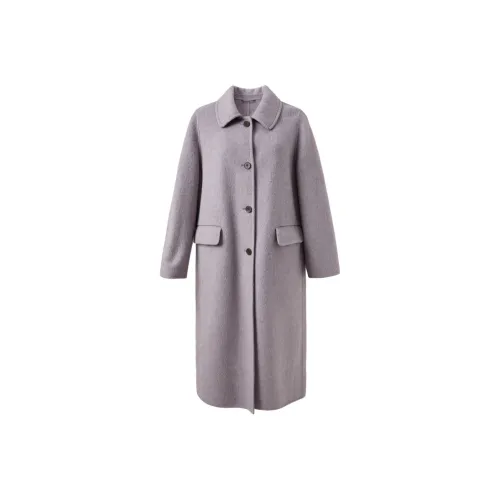 3COLOUR Серый Фиолетовый Женское Пальто