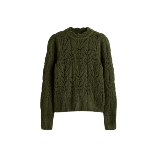 H M Темно-зеленые женские свитеры