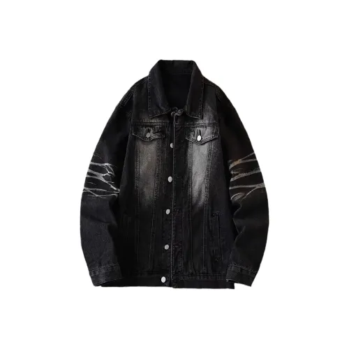 THINGYLAB Черный Мужской Джинсовый Куртка