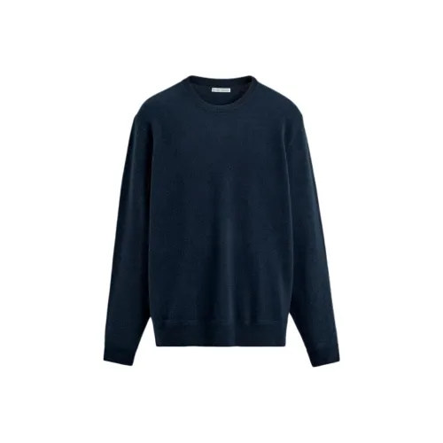 ZARA Collaboration Морской Синий Мужской Трикотаж