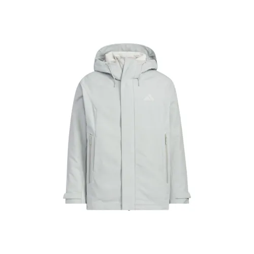 Adidas Light Gray Men's Down Jackets Adidas Светло-серый Мужской Пуховики