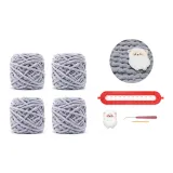 Серо-голубой шарф DIY ручной работы с тканью вязаной, волшебный инструмент