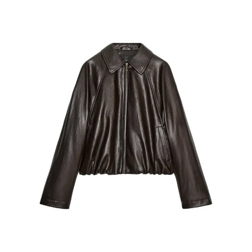 ZARA Темно-коричневые женские куртки