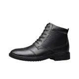 Черные утепленные туфли