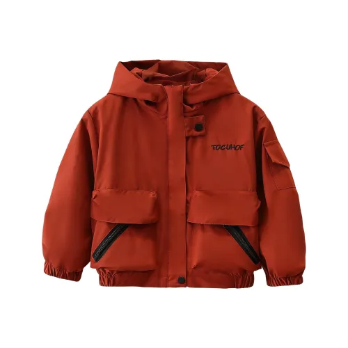 RHOBESAM Tangmao 2583 Карман на молнии Пальто Темно-красный Kids Куртки