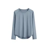 Серый, синий, с длинными рукавами