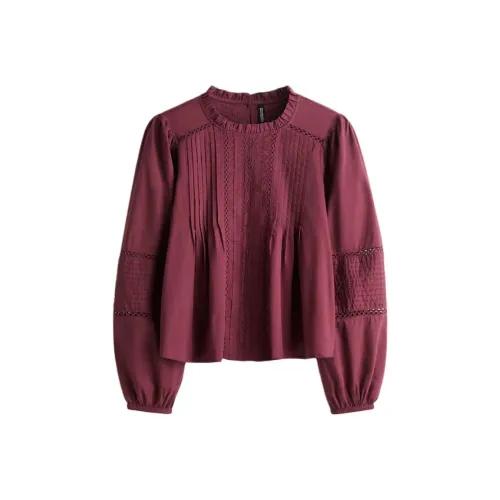 H M Бургунди Женские Рубашки