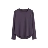 Темно-фиолетовый, с длинным рукавом