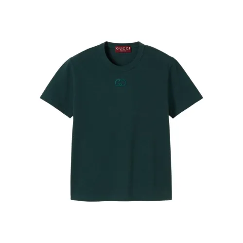 GUCCI Темно-зеленые женские футболки T