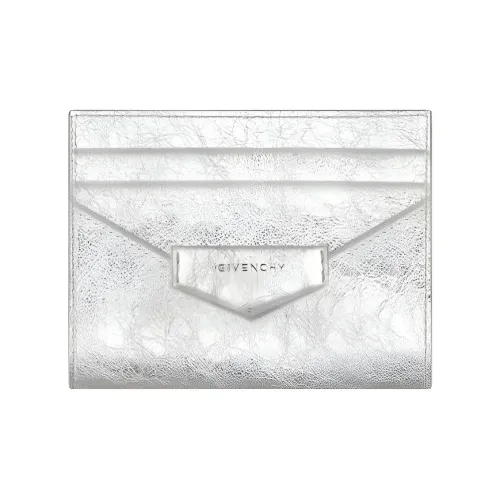 GIVENCHY Antigona Ламинированная коровья кожа Держатель для карт Женская Серебряный Серый