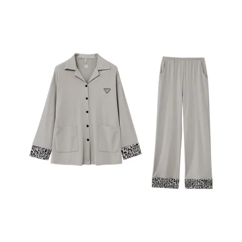 FAVMARTHA Бежевый Абрикосовый Женский Пижамный Комплект