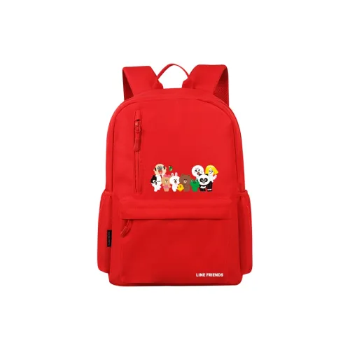 LINE FRIENDS Полиэстер Рюкзак Унисекс Красный