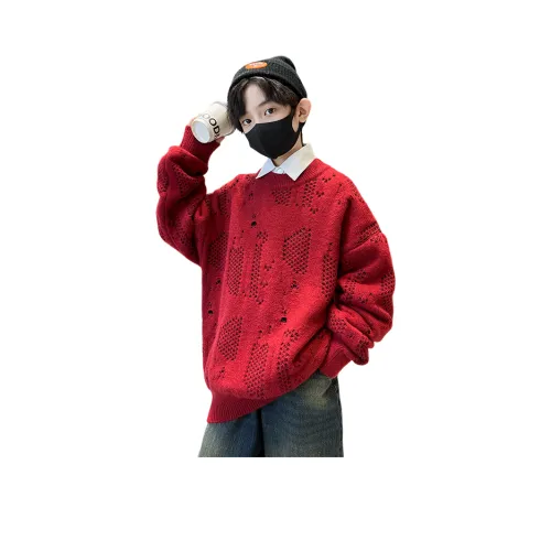 TLIT Красные Свитера для школьного возраста