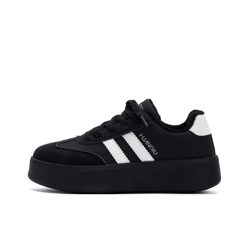 HUANQIU Скейтборд Кроссовки Низкие Черные Белые Женские