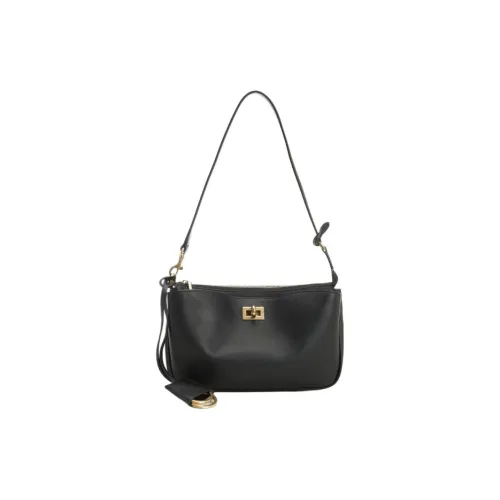 Balenciaga Rodeo Коровья кожа Сумка через плечо Стандартная Женская Черная