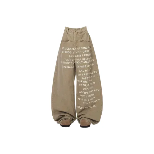 Pen Apricot Хаки Унисекс Джинсы