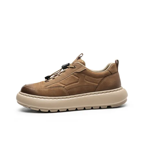 PT'SON Рабочие ботинки Низкие Желто-коричневые Мужские