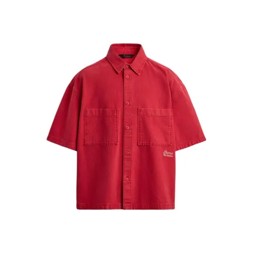ZARA Red Men's Shirts ZARA Красные Мужские Рубашки