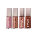 Набор из 4 шт: Звезды Свечение Жидкая помада #Звезды Розовый + #Звезды Телесный + #Звезды Смелый Жидкая помада #Stardust Телесный + Любопытный Коричневый