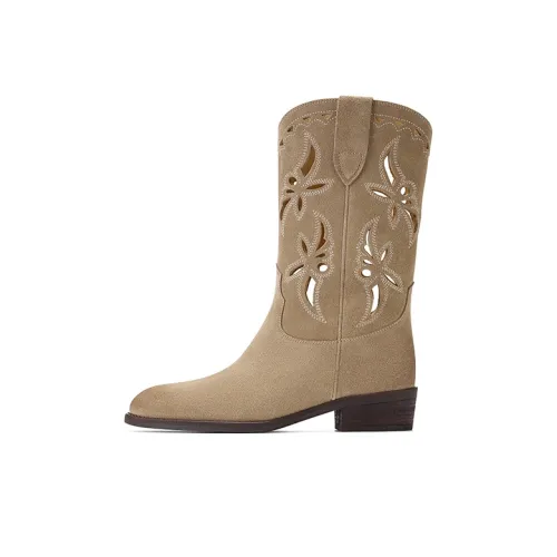 GG CC Ботильоны Женские Молочно-чайный