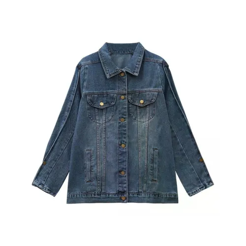 HAPG Джинсовый синий Женская Джинсовая Куртка