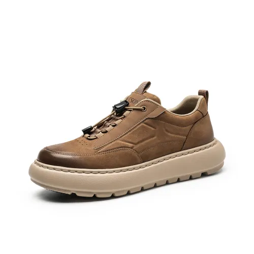 PT'SON Рабочие ботинки Низкие Желто-коричневые Мужские