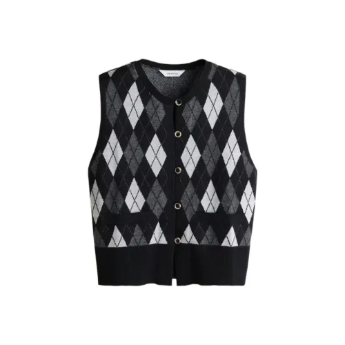 H M Черные Майки с Ромбом для Женщин